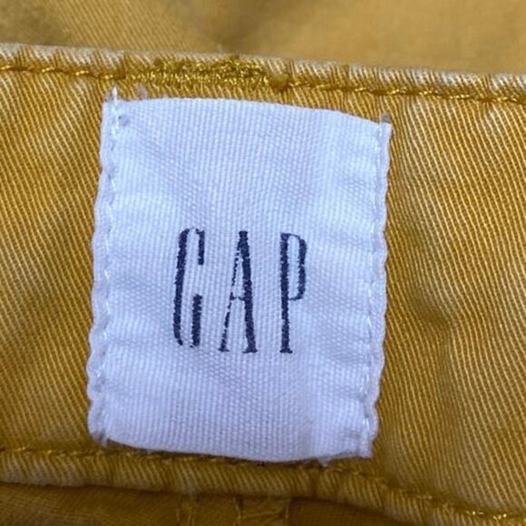 GAP Yellow Straight Leg High Waist Girlfriend Chino Khaki Trousers Pants Size 10 - Picture 4 of 6